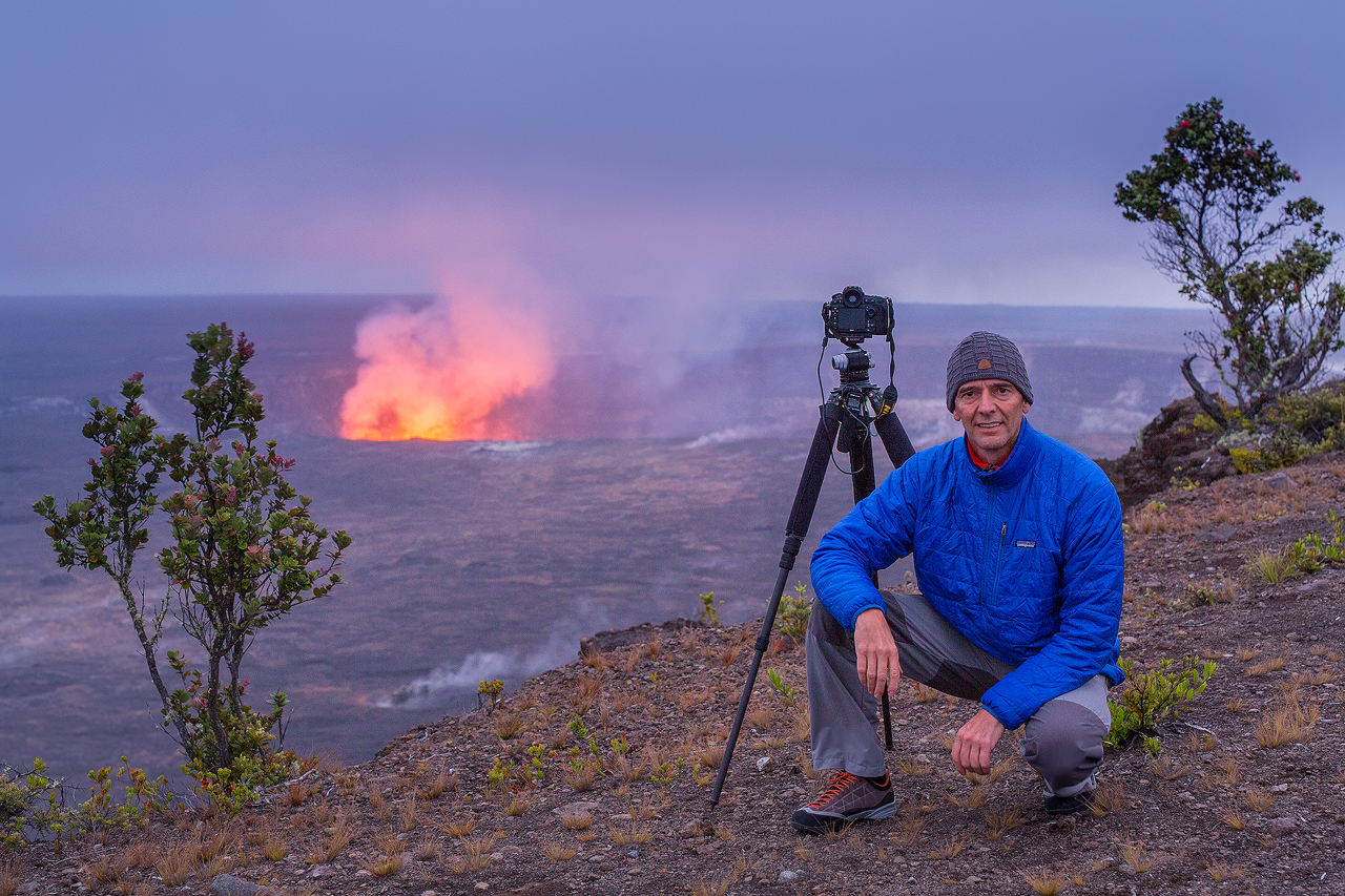 Werner Van Steen tijdens natuurfotografie